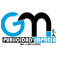 Logotipo de GM publicidad impresa C.A